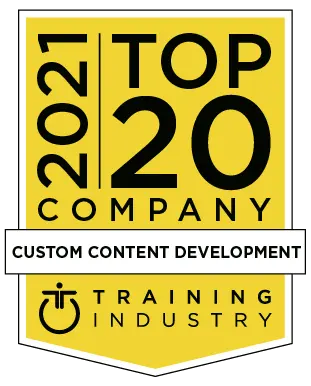 2020 Top 20 Custom Content Development Training Industry Award